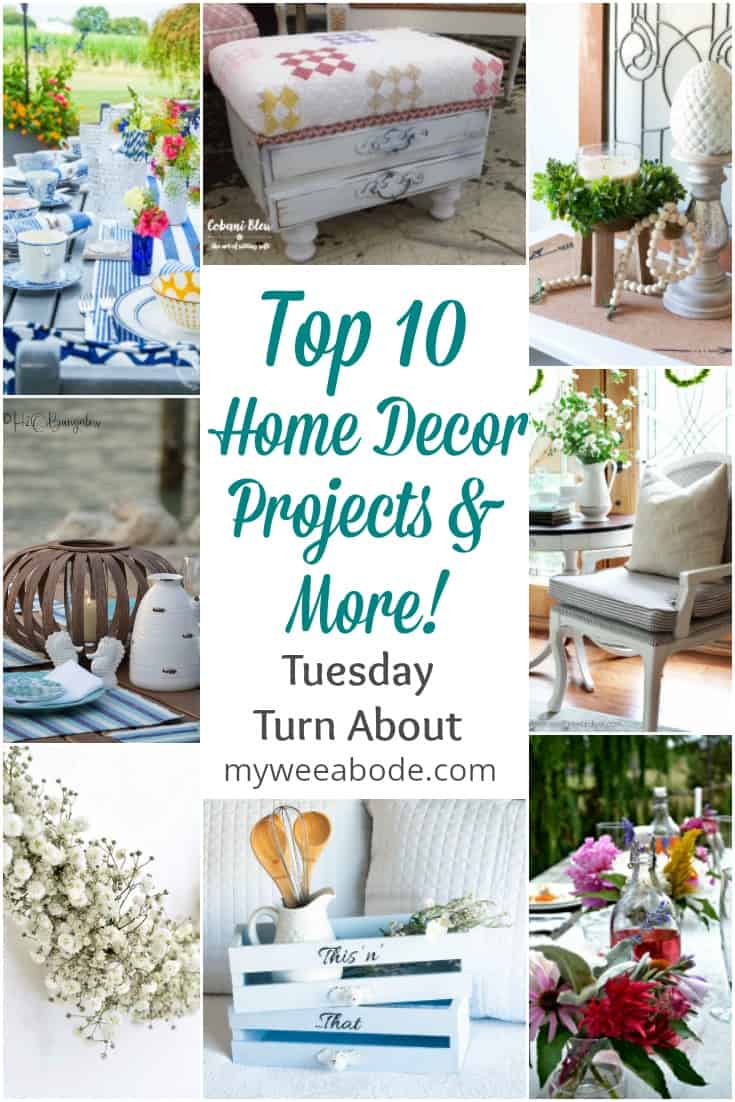 title photo with pictures of various home decor projects top 10 home decor projects and more