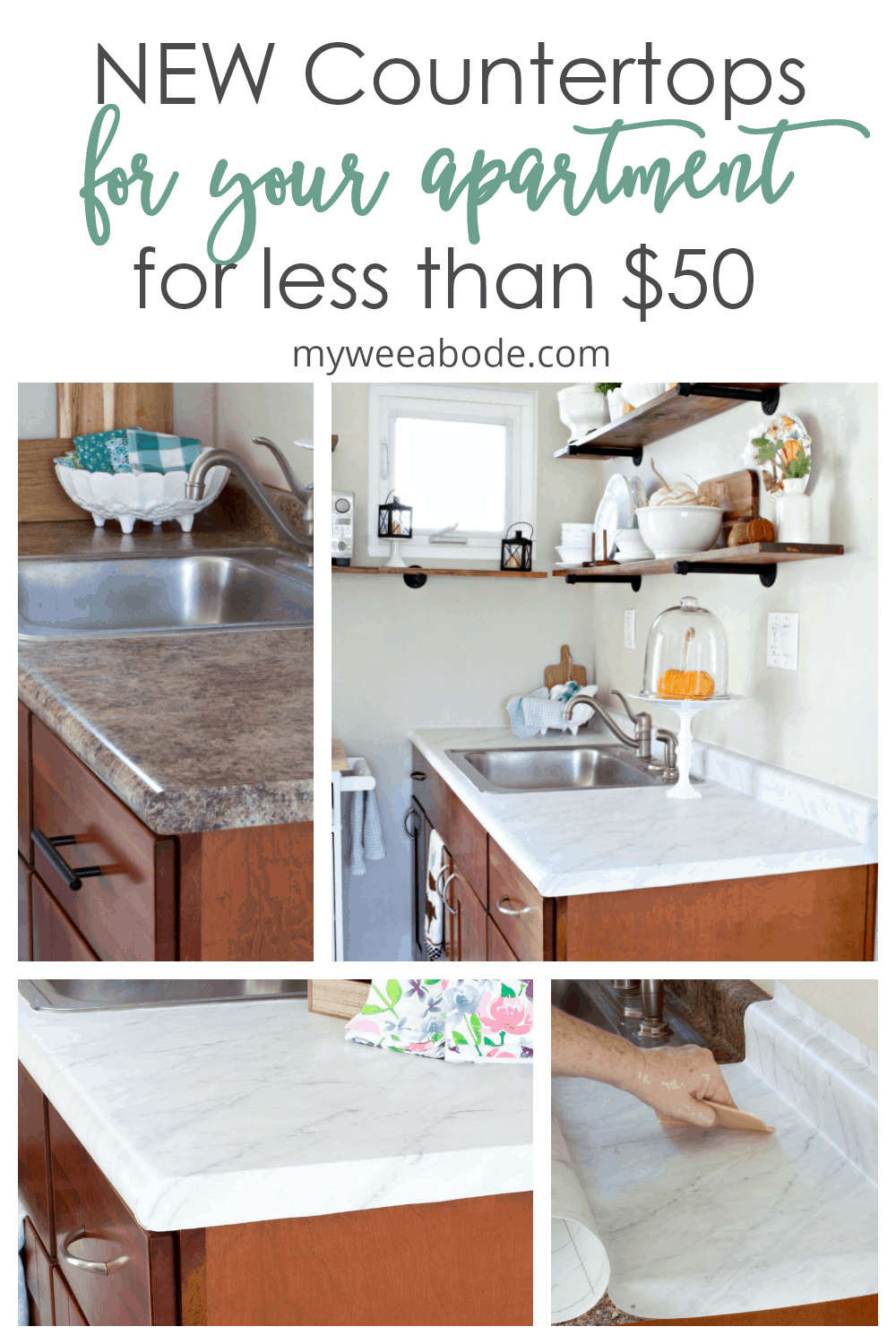 Diy Cheap Countertops With Contact Paper My Wee Abode
