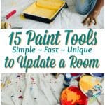 9 Painting Tools to Update Your Apartment with a Designer Look various painting tools and title