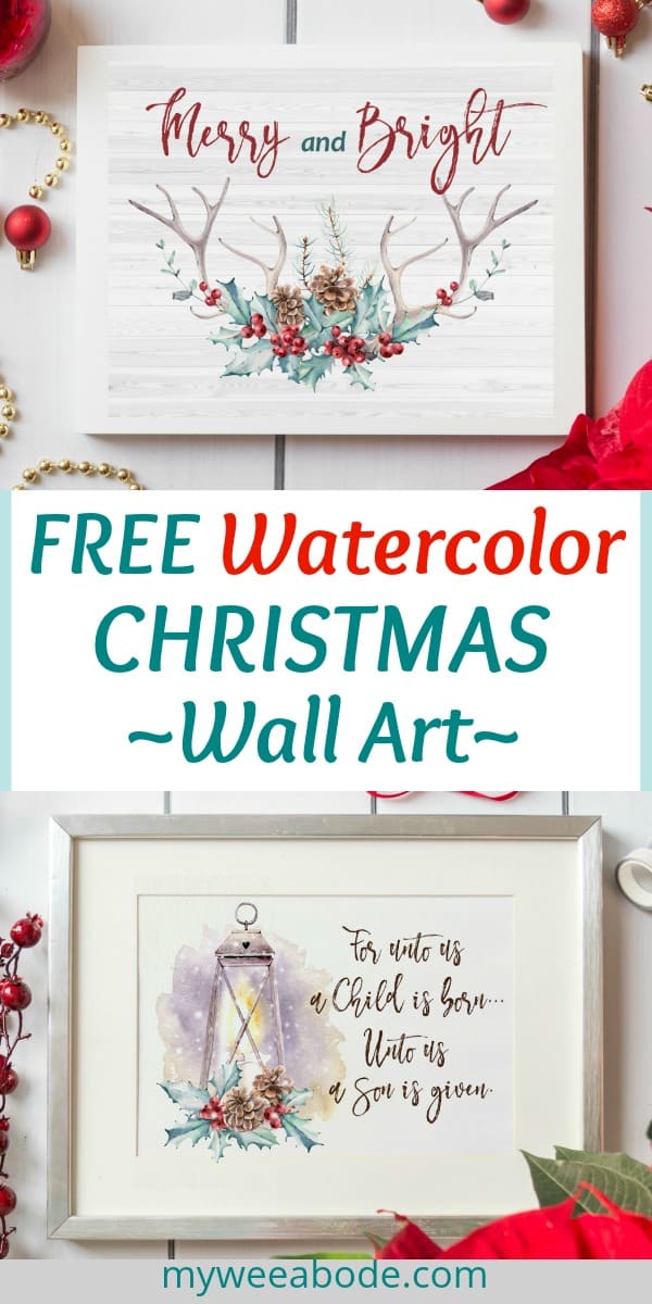 Free Watercolor Printables for Christmas and Winter