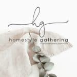 homestyle gathering new link party in town with linen cloth and eucalyptus branch