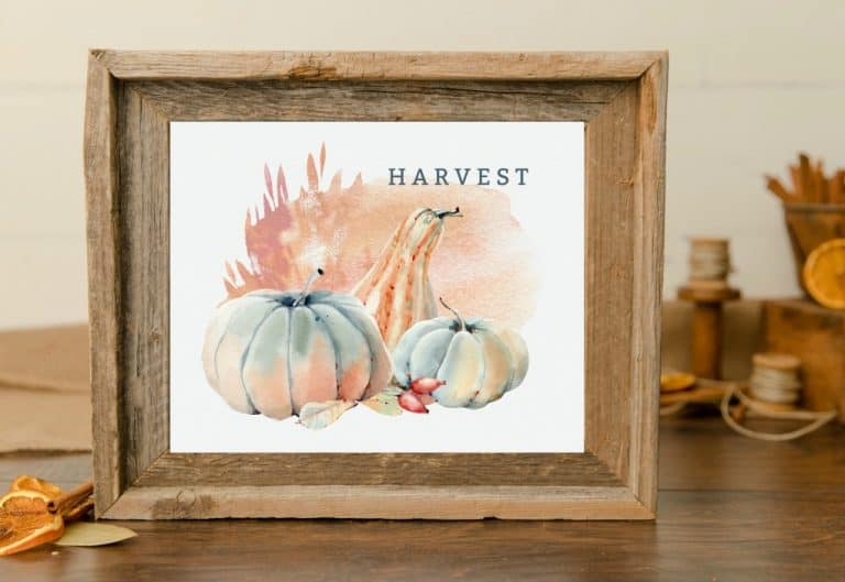 Minimalist Fall Watercolor Printables