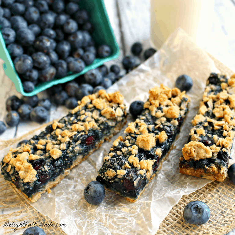 tuesday turn about summer recipes blueberry and oatmeal breakfast bars with basket of blueberries