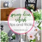 refresh your mantel with spring decor window bench with mirrors pitcher and lanterns in living room