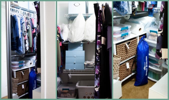 maximize a tiny closet organizing products in closet