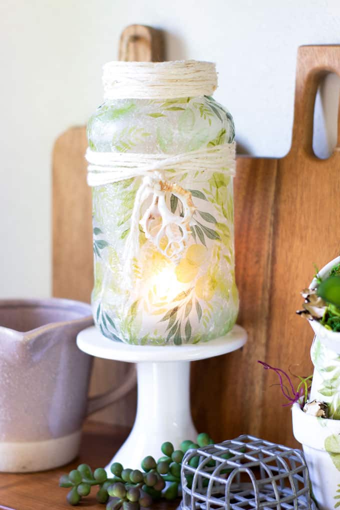 Repurposed Vintage Glass Light Shade Pedestal Bowl - Lora Bloomquist~Create  & Ponder