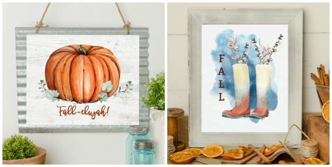 tuesday turn about 69 autumn diys collage of two fall printables