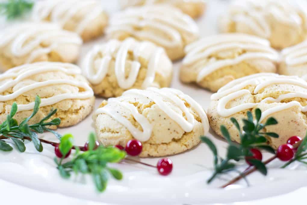 christmas decor and diy ideas holiday cookies on white platter with berries and greens