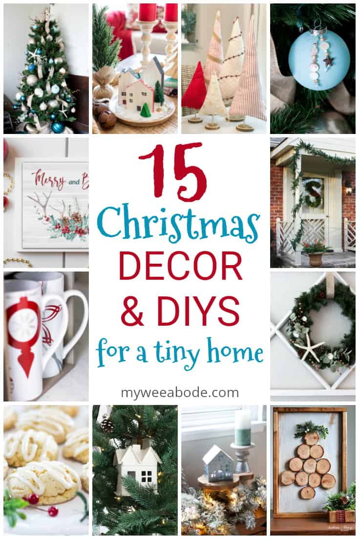 christmas decor and diy ideas collage of different christmas projects