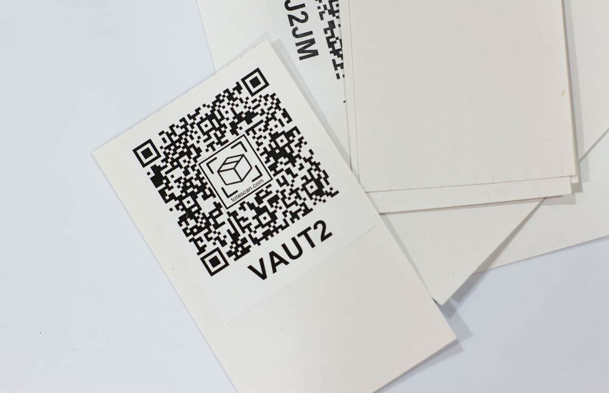 qr barcode labels on index cards