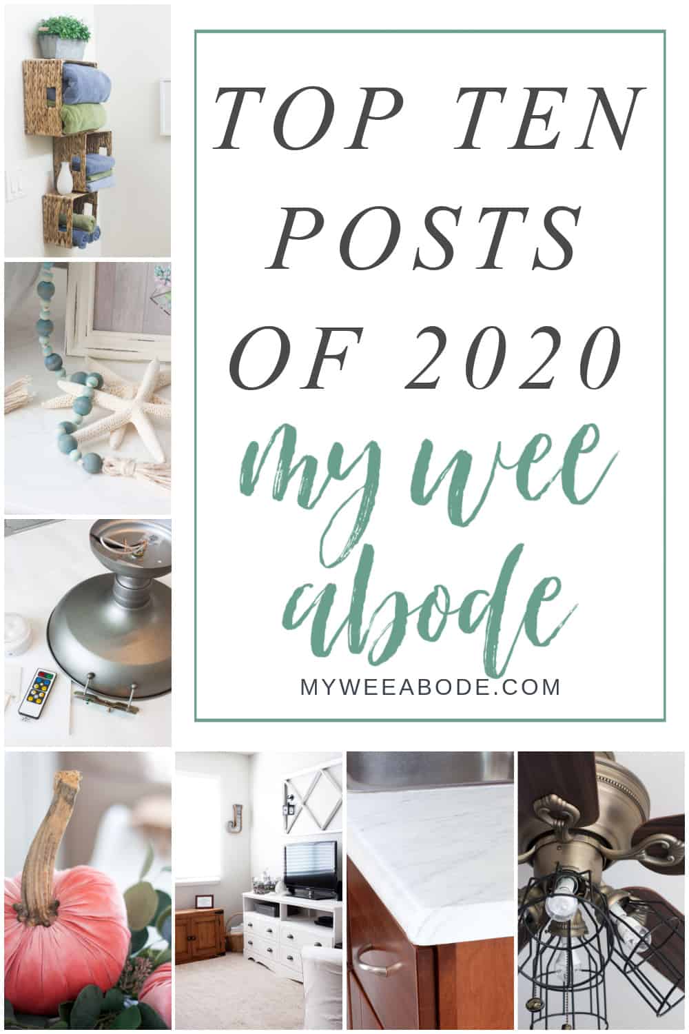 top ten posts of 2020 collage of projects and crafts