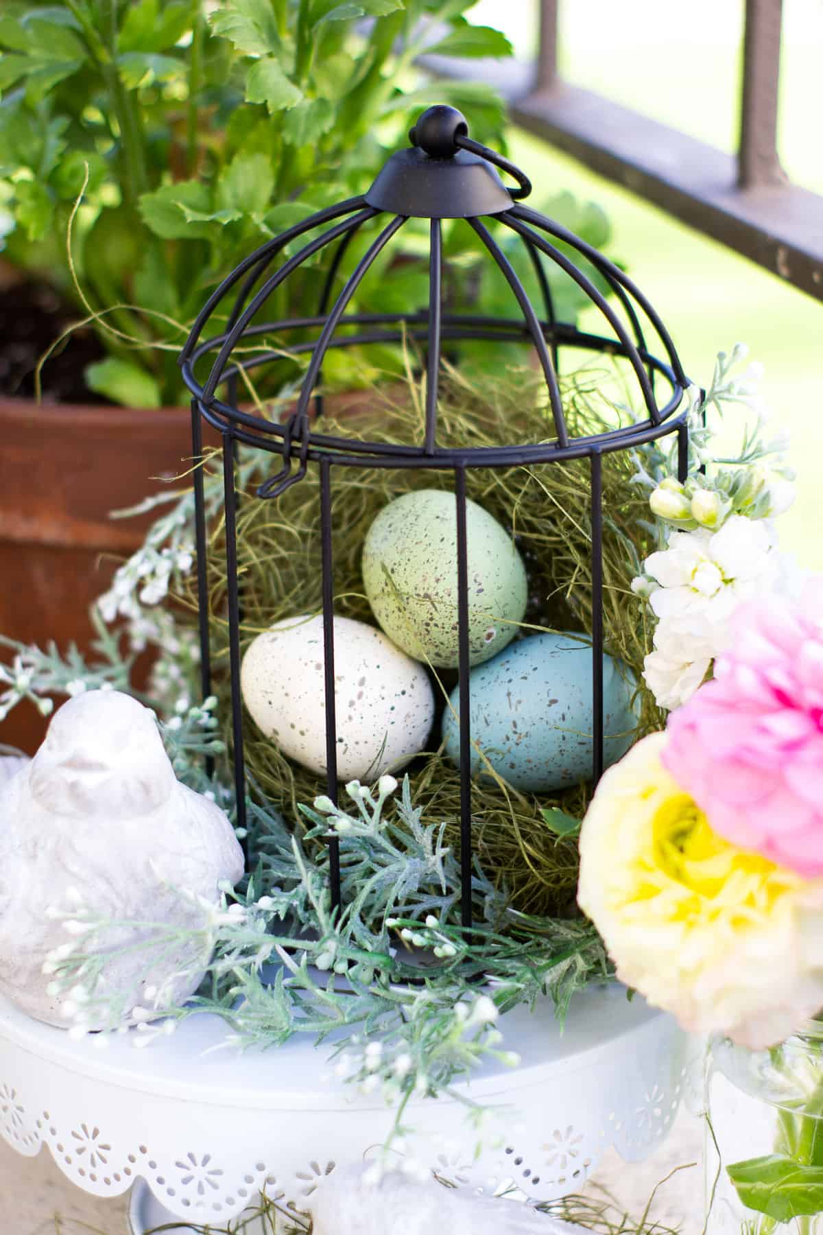 Add a Fresh Vignette with a Spring Bird Cage Pinterest Challenge