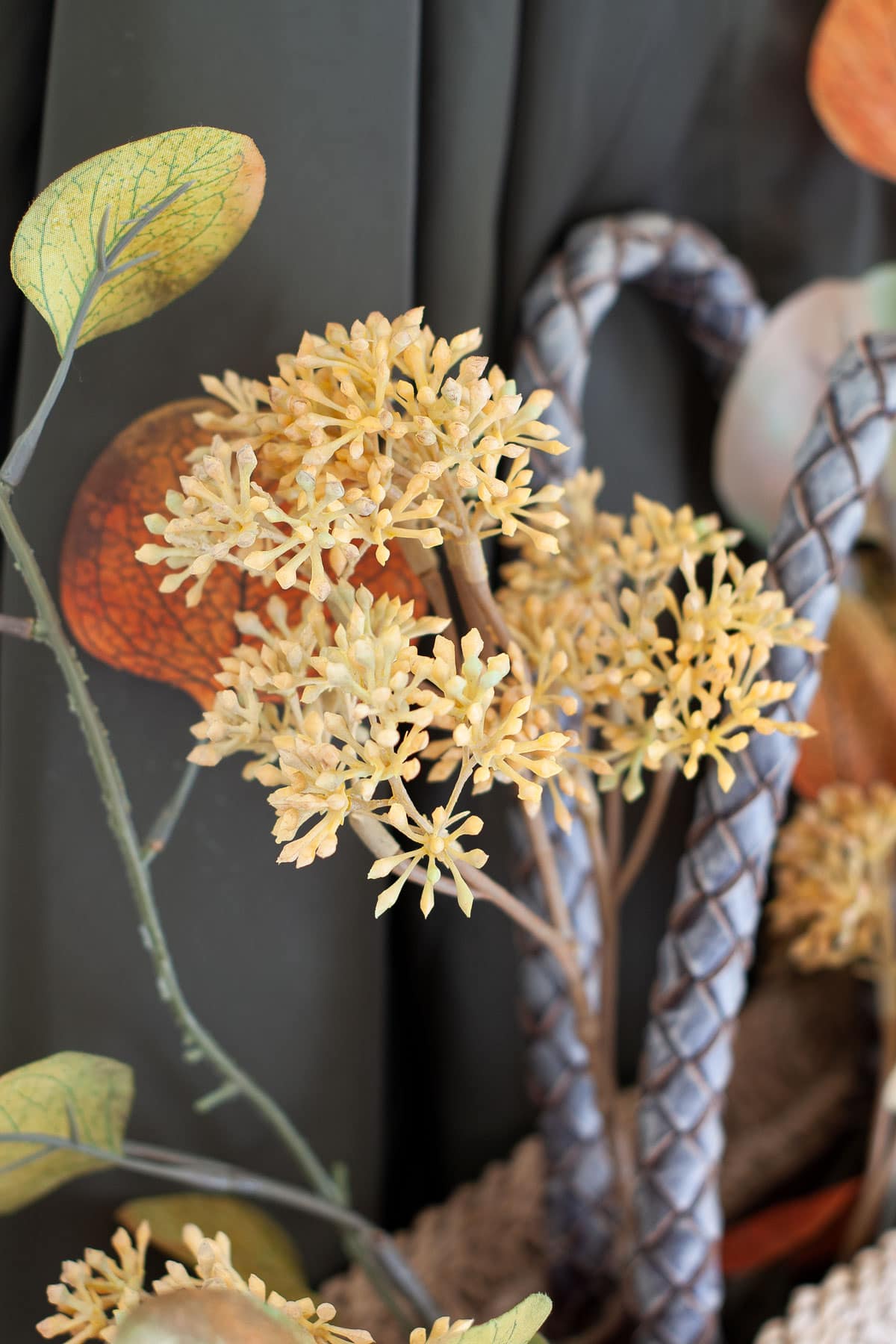 fall apartment entryway decor faux branch