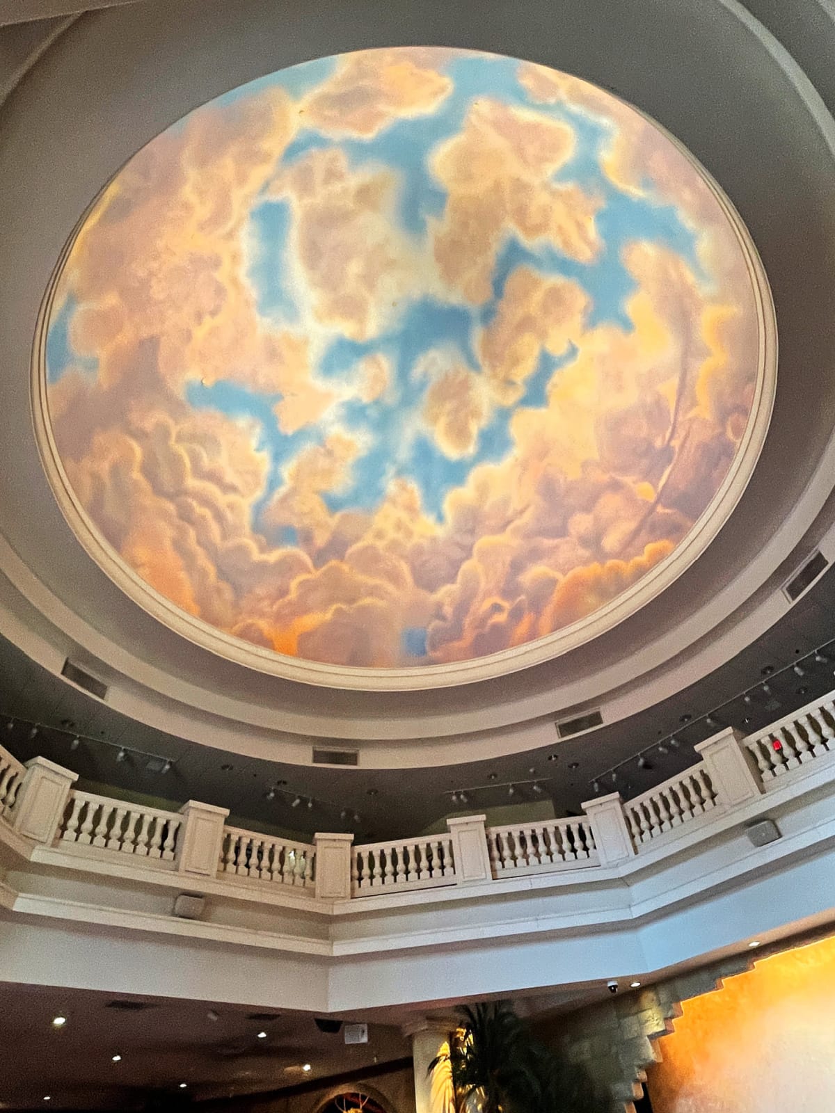 painted ceiling light in building