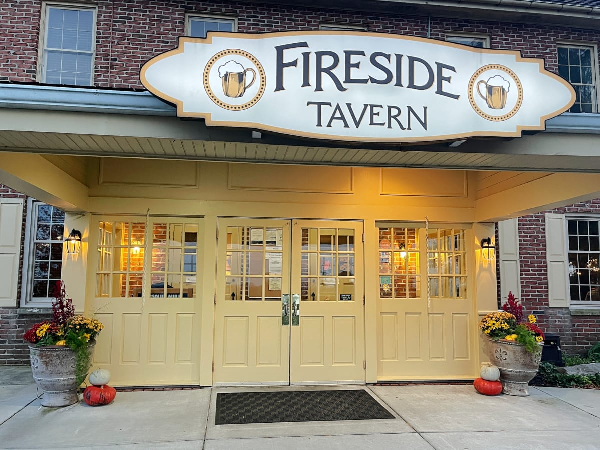 photo of the front of the fireside tavern