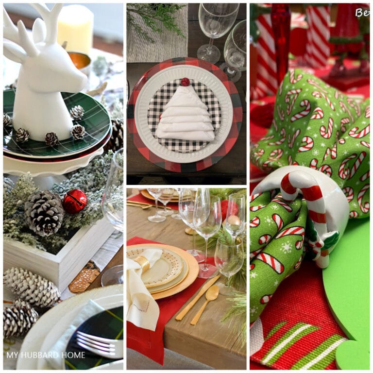 tuesday turn about christmas tables rustic tablescape collage