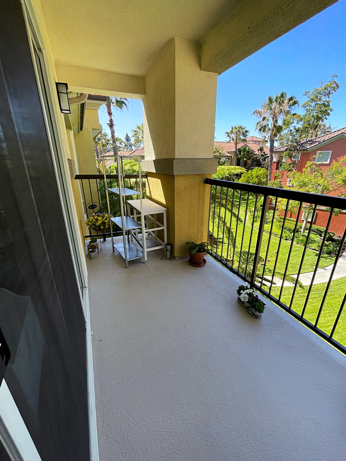 balcony with garden view