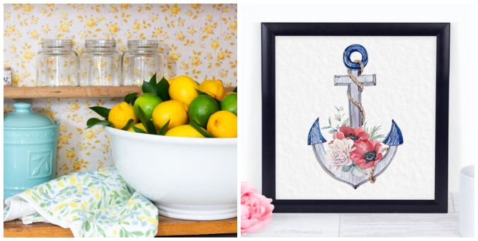 tuesday turn about 150 table time collage of summer decor and printables