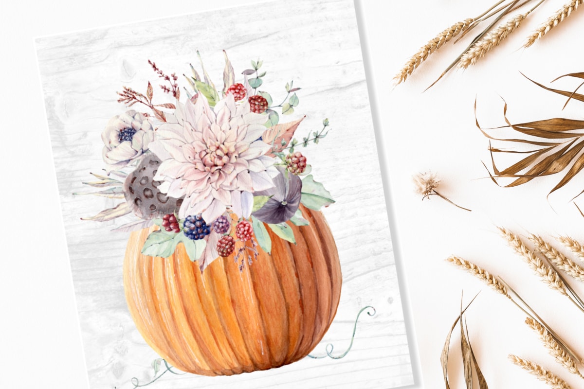 Celebrate with Fall Watercolor Printables -