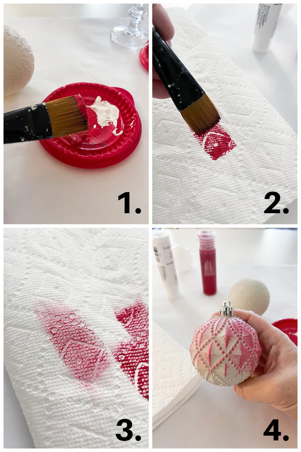 tutorial steps for painting ornaments