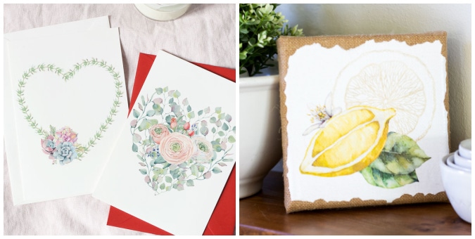tuesday turn about 187 lovely treats collage of valentine cards and lemon printable on canvas