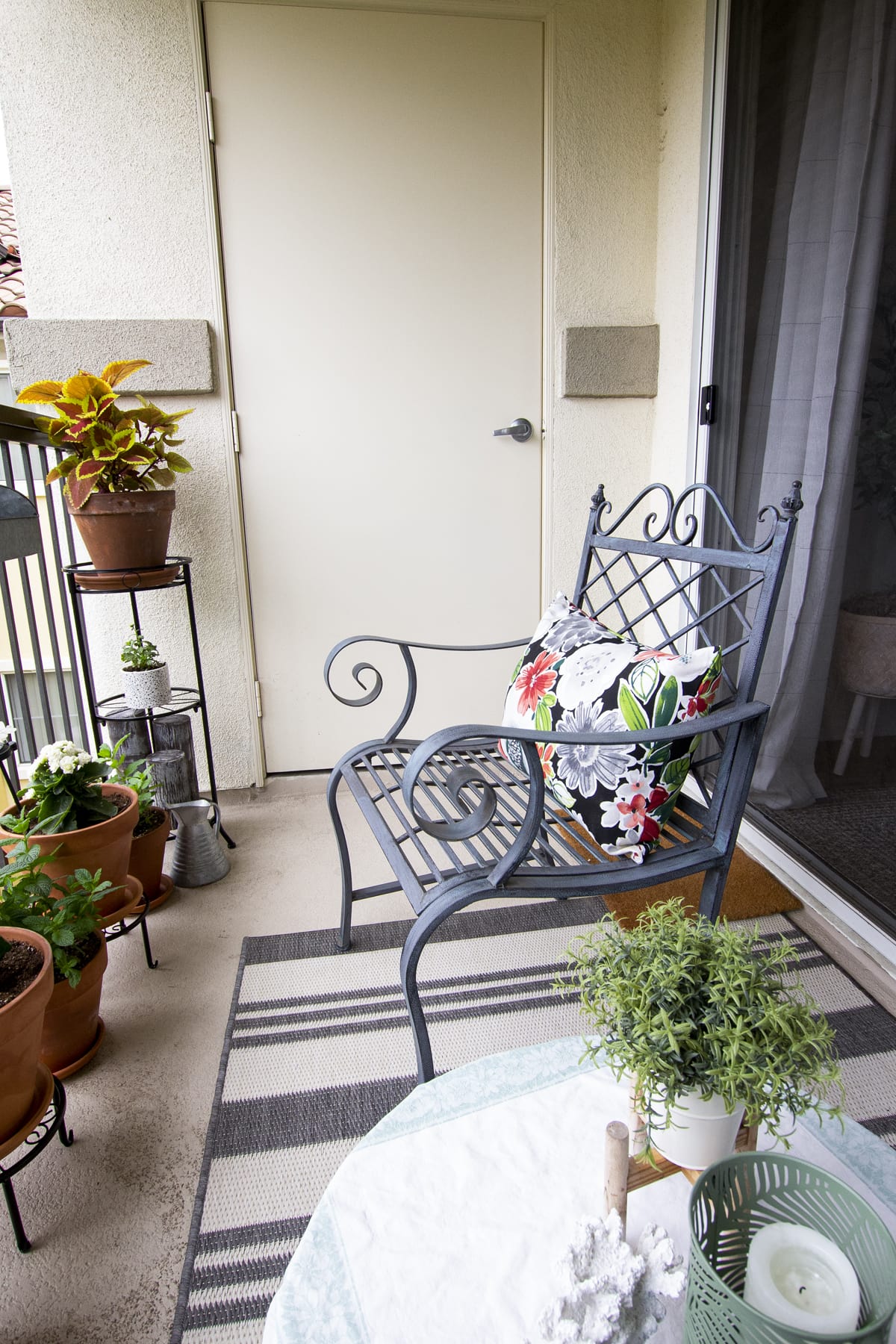 apartment balcony container gardening for summer full view