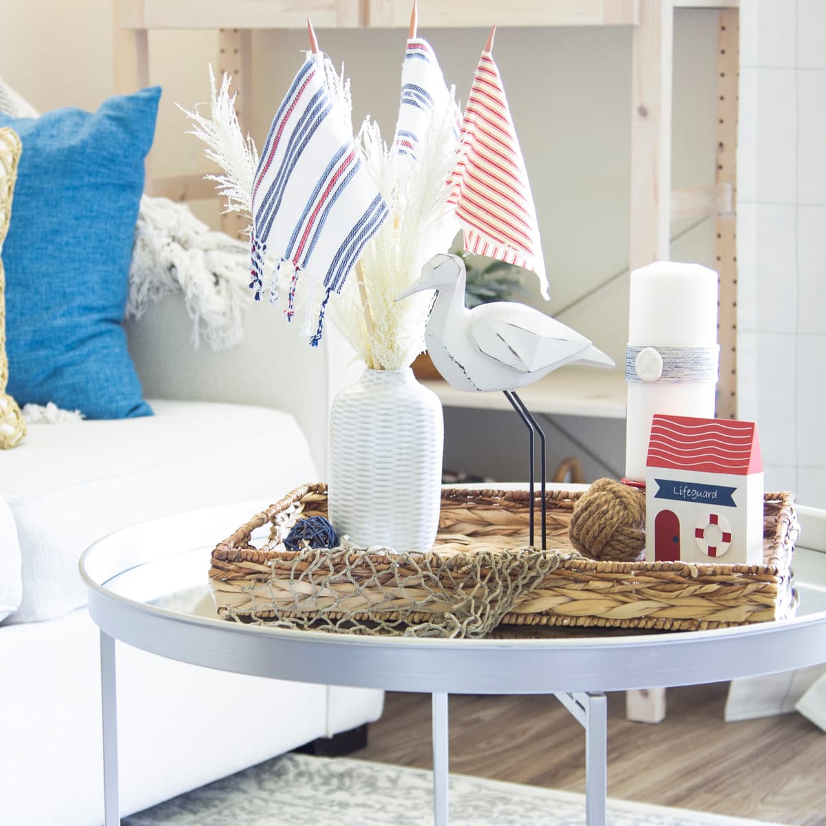 Adding Red White Blue to a Summer Vignette