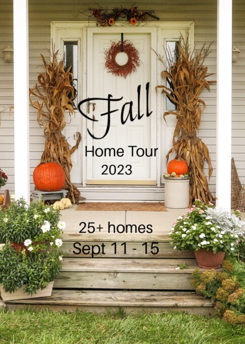 image of white house porch with fall decor