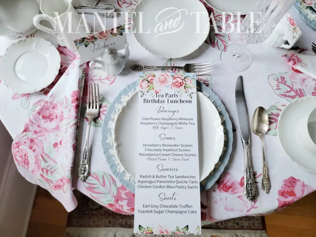 place setting on fancy decorated table