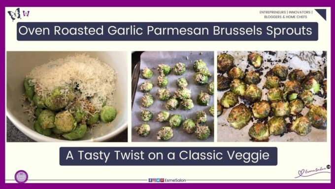 collage of roasted brussel sprouts in different cooking stages