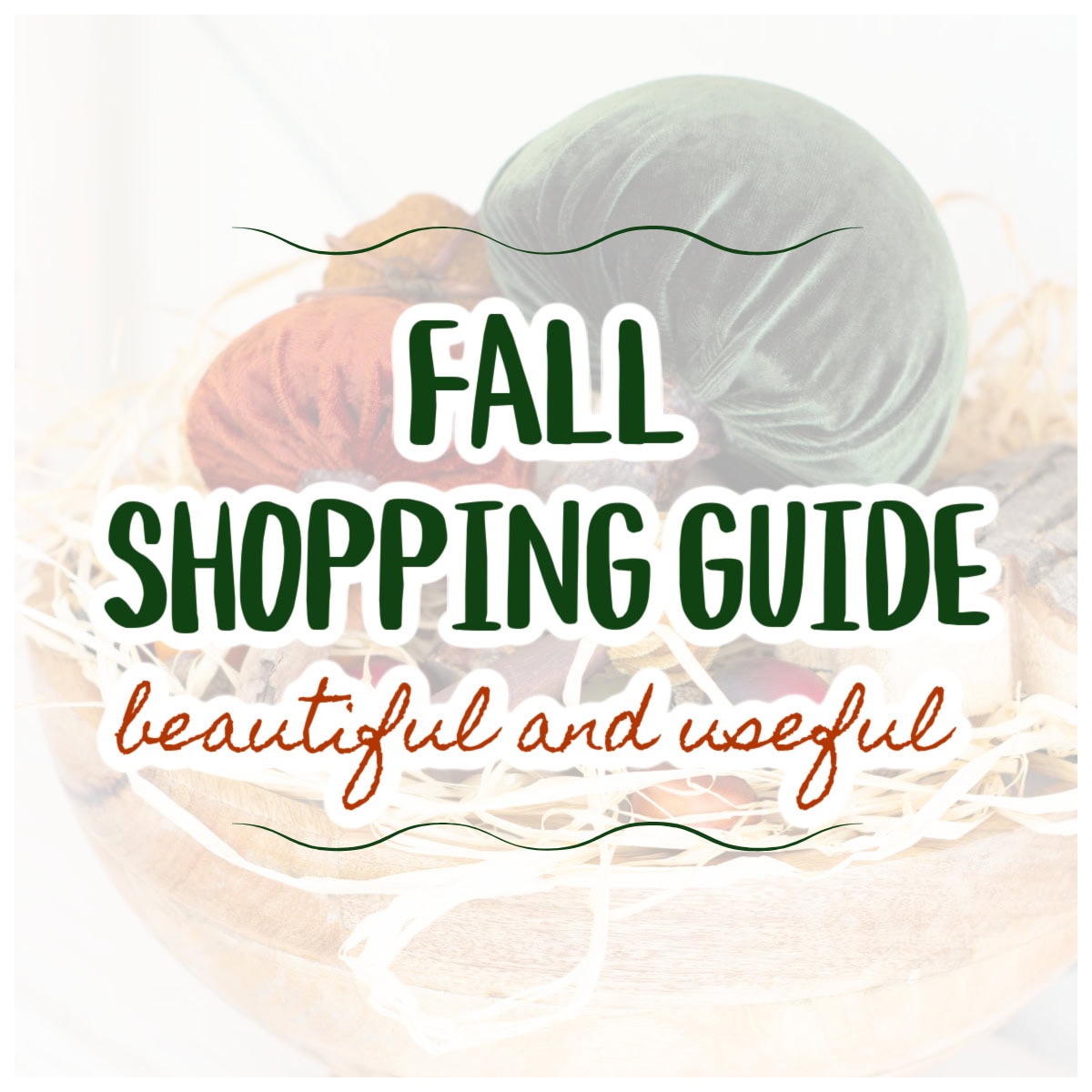 beautiful and useful fall decor items for your home with mushrooms in the background