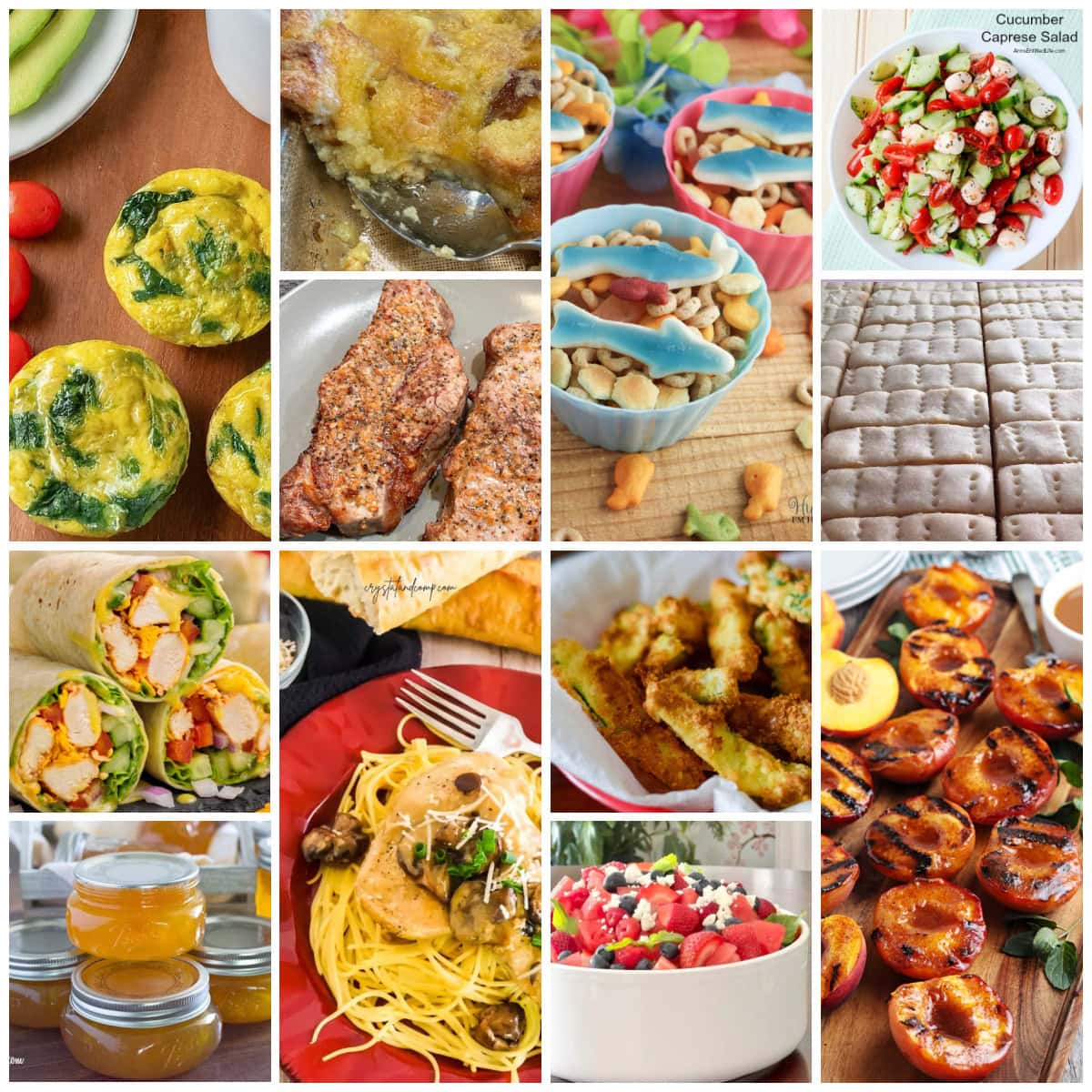 tuesday turn about 315 Delicious summer recipes collage of summer foods