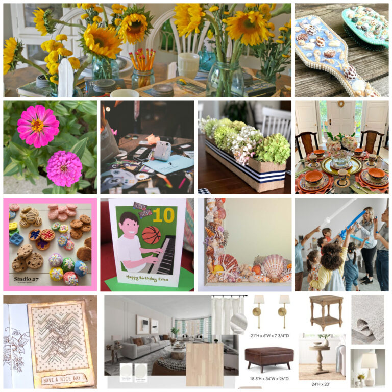 collage of summer projects and back to school ideas