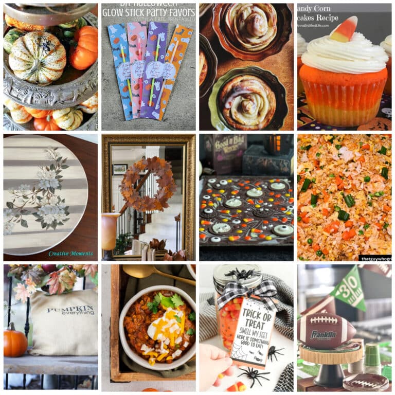 collage of fall projects