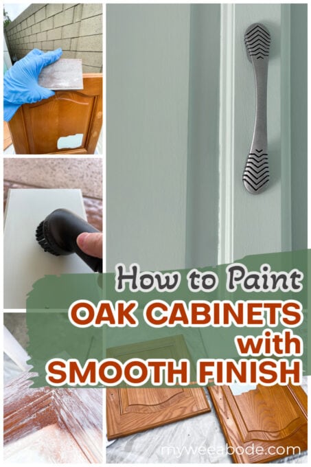 How to Paint Oak Cabinets with a Smooth Finish step-by-step images