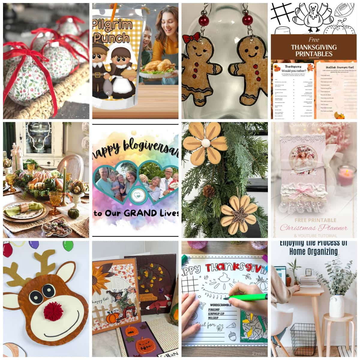 collage of holiday projects