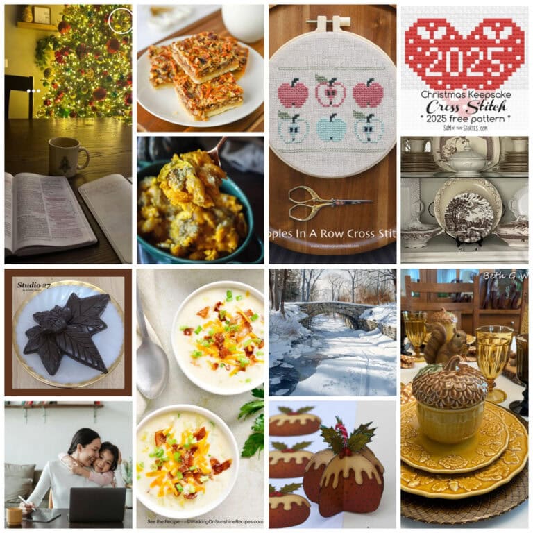 collage of Christmas and fall projects