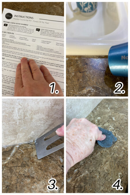 rv budget kitchen remodel marble counter steps of how to prep counters