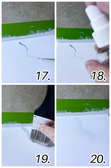 steps of how to paint counters and add veining