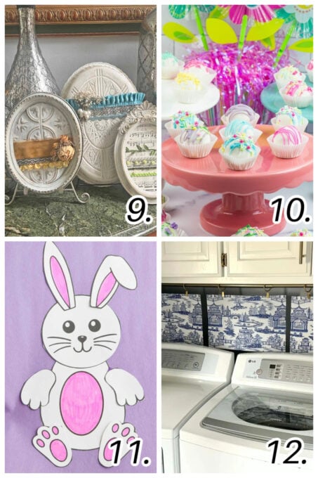collage of Easter and spring projects and diys