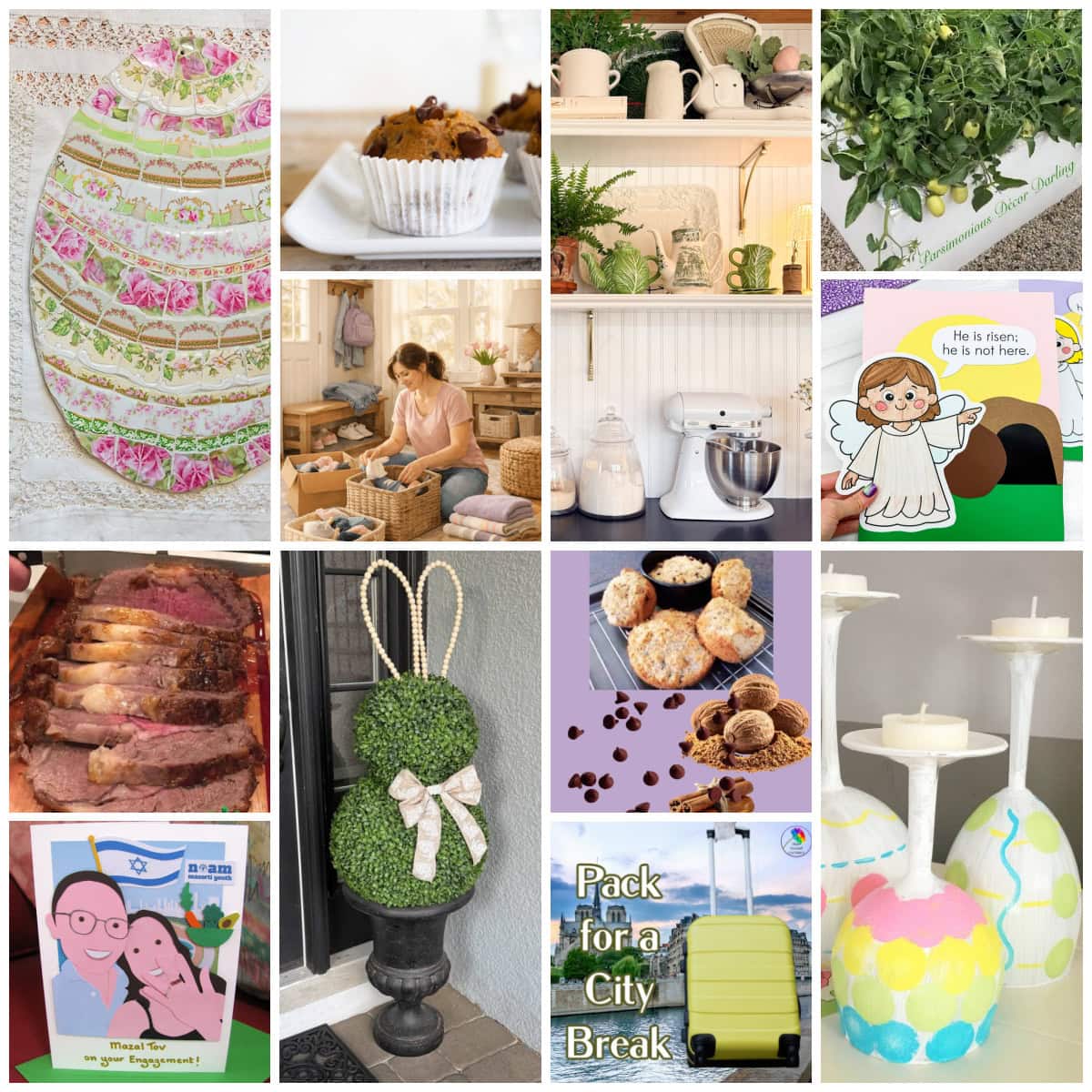 spring fun collage of projects and diys