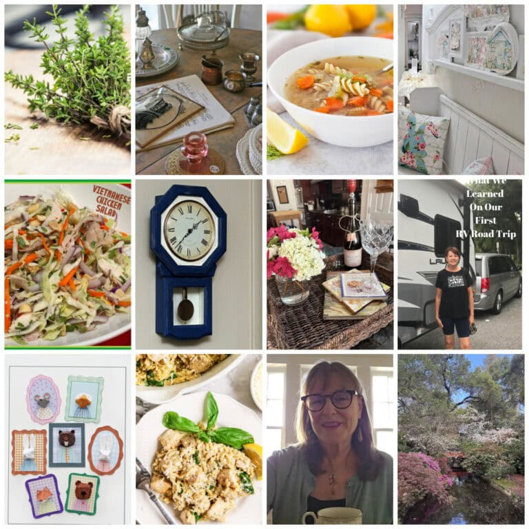 collage of spring projects and diys