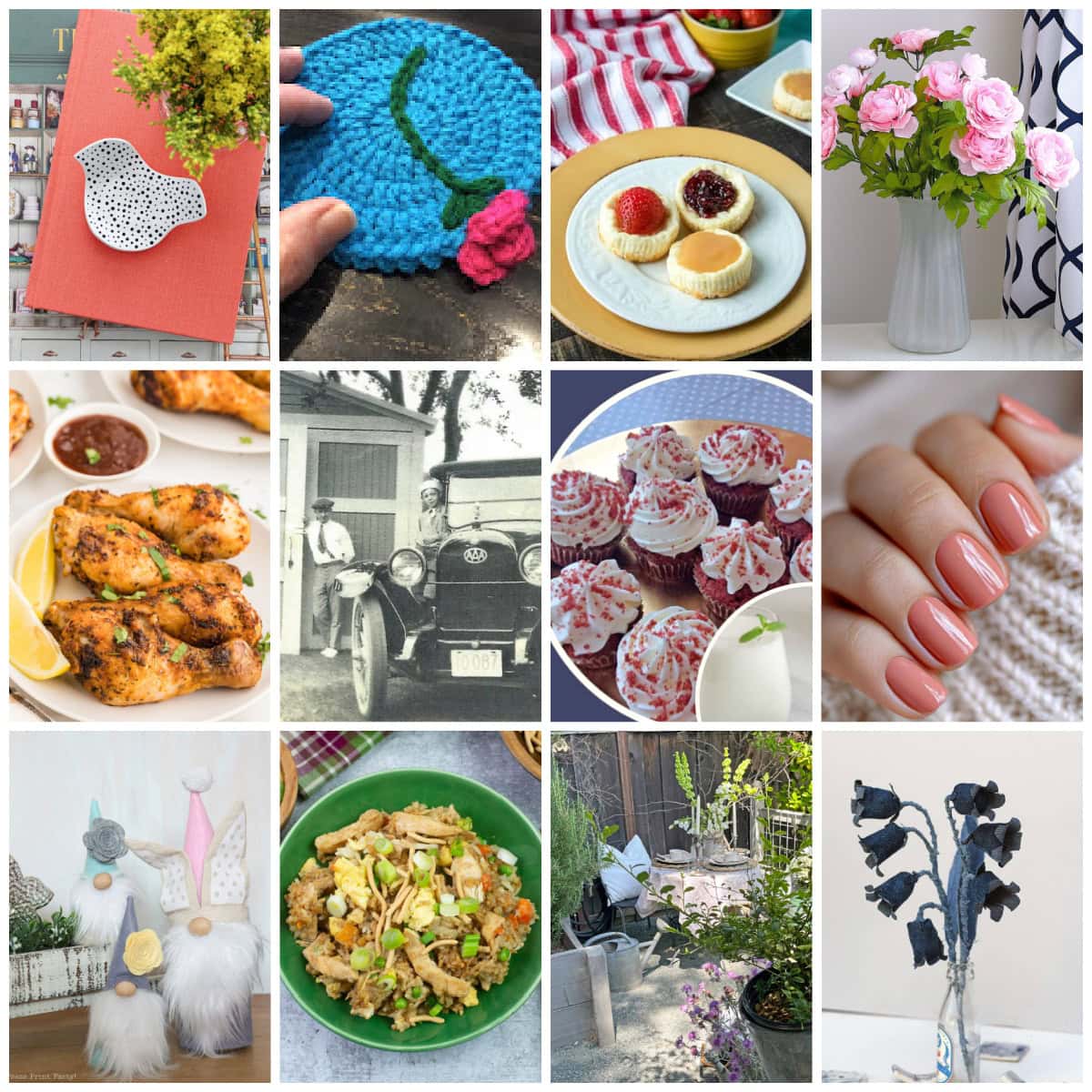 collage of spring projects