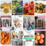 collage of spring food and projects